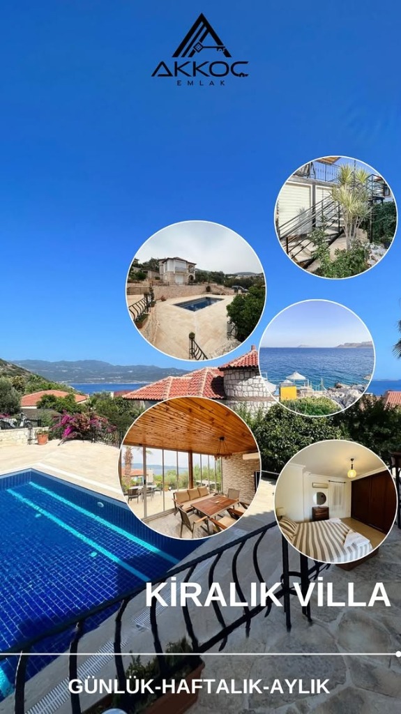 Akkoç Emlak - Kaş ve Kalkan günlük, haftalık ve sezonluk havuzlu kiralık villalar